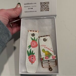 Spark*l Limited Edition - "Maui Rose" on White Calfskin Sivella Watch Band